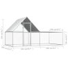 Chicken Coop 13.1'x6.6'x6.6' Galvanized Steel