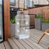 51" Medium Bird Cage with Open Play Top;  White