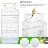 51" Medium Bird Cage with Open Play Top;  White