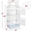 51" Medium Bird Cage with Open Play Top;  White