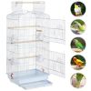 51" Medium Bird Cage with Open Play Top;  White