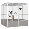 Bird Cage Gray 84.1"x85.6"x83.3" Galvanized Steel
