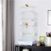 51" Medium Bird Cage with Open Play Top;  White