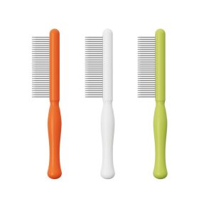 Ai Wo Pet Comb Cat Row Comb Dog Comb Special Stainless Steel Dense Teeth to Remove Floating Hair One Piece for Cross border Shipping (colour: Xiao Man Waist Thick Teeth, Specifications: green)