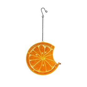 Yard Garden Decoration Hanging Panoramic Outside Bird Feeder (Color: Orange, Type: Bird Feeder)